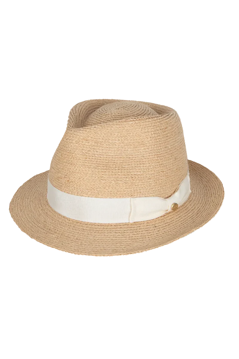 Palm Beach Fedora - Natural/Ivory