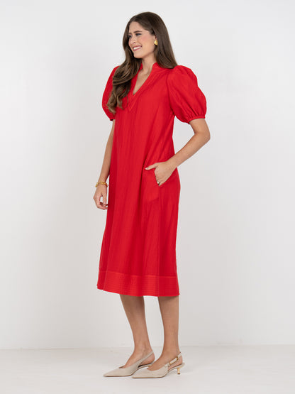 Hampton Dress - Cardinal Red