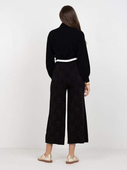 Teddy Crop Trouser - Bow Lattice