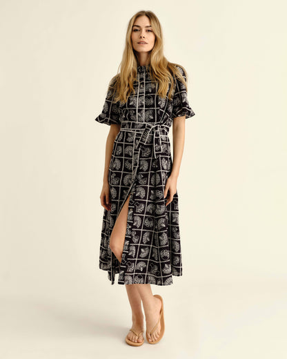 SU26 Aria Midi Dress-Midnight Blue