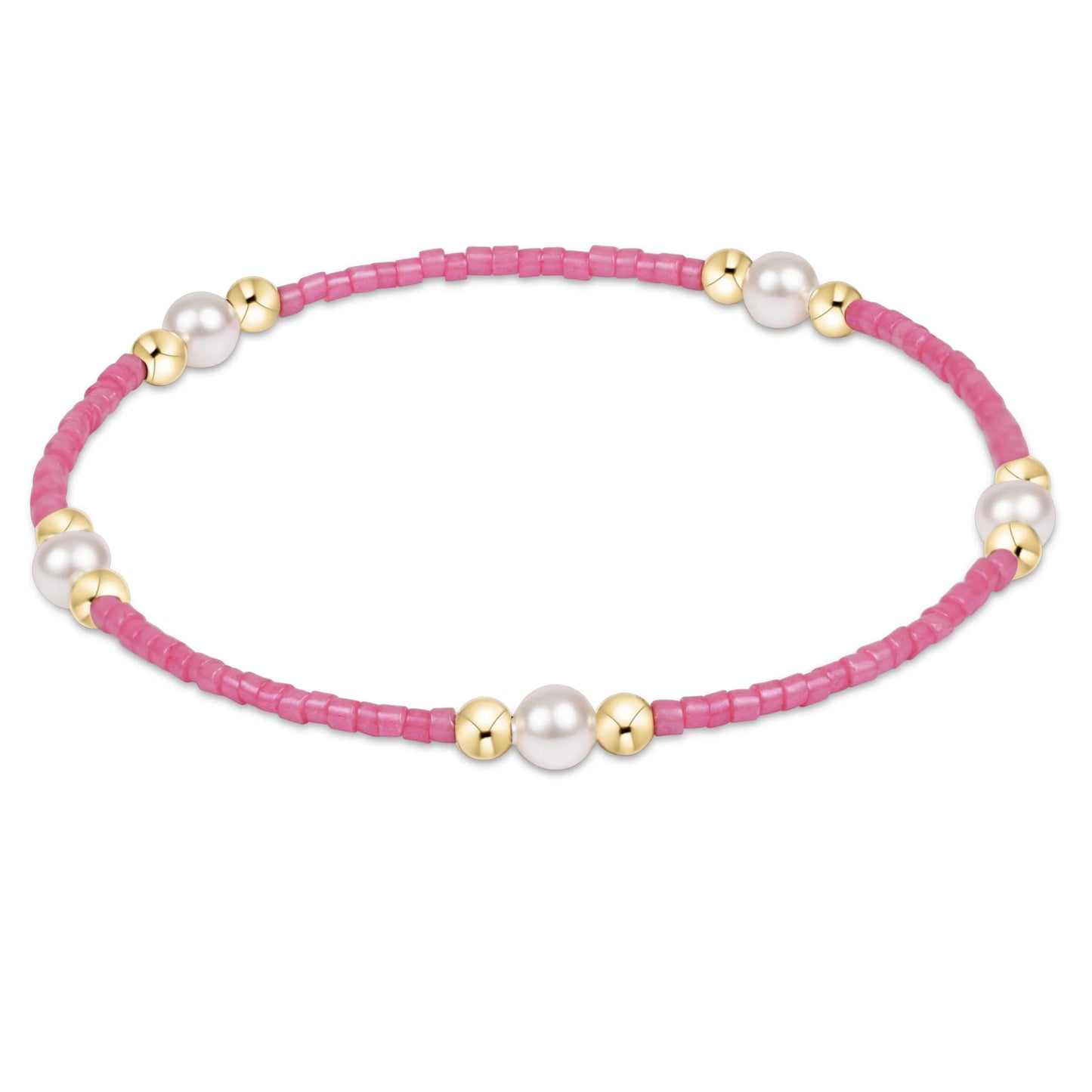 hope purpose pearl bracelet - bubblegum
