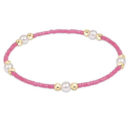 hope purpose pearl bracelet - bubblegum