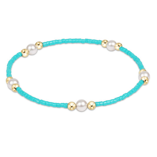 hope purpose pearl bracelet - turquoise