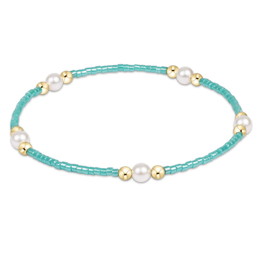 hope purpose pearl bracelet - sea glass