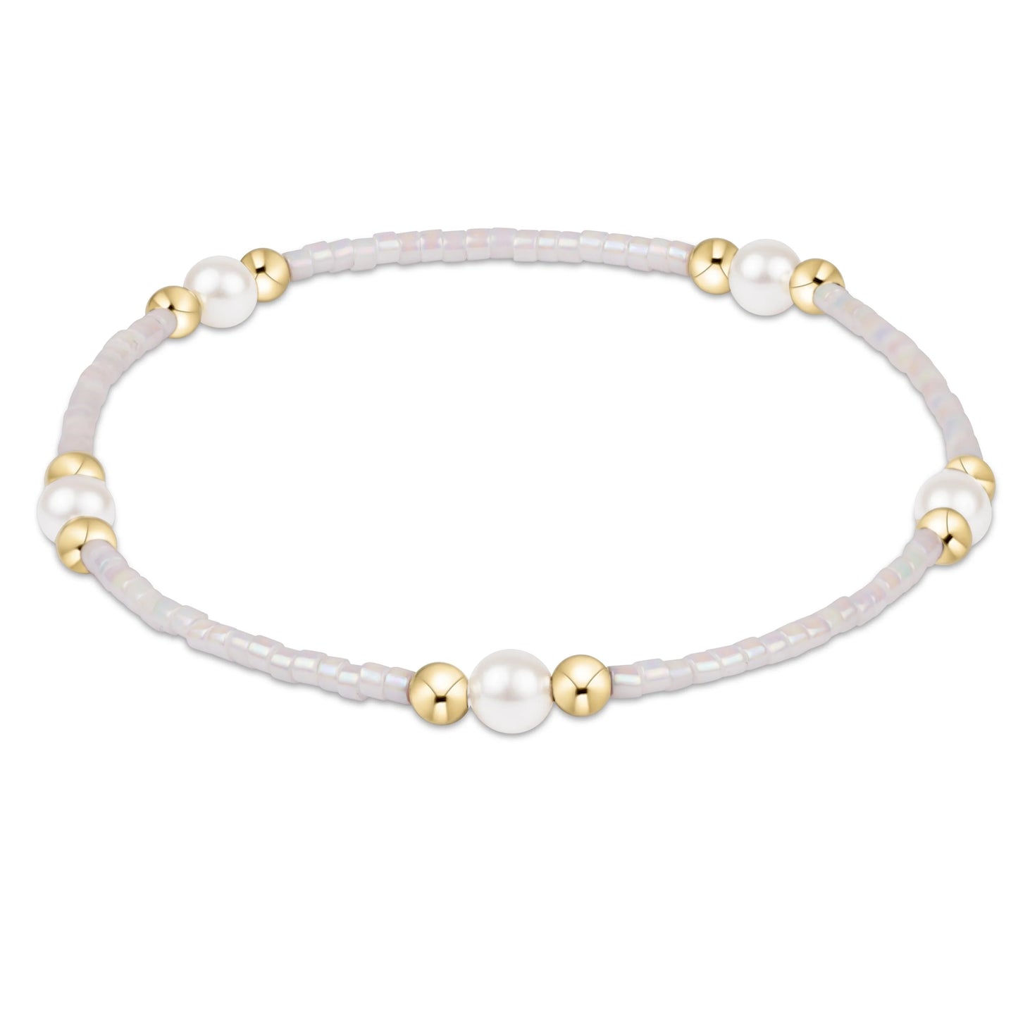 hope purpose pearl bracelet - silky white