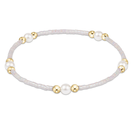 hope purpose pearl bracelet - silky white