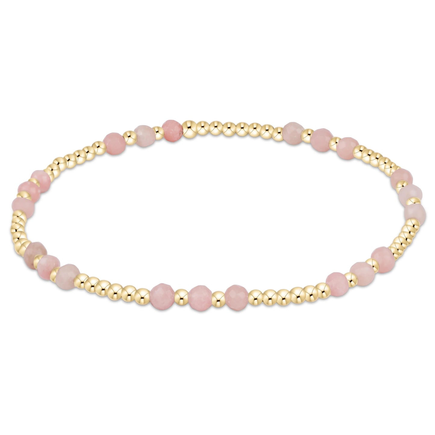 joy gem 3mm bracelet - pink opal