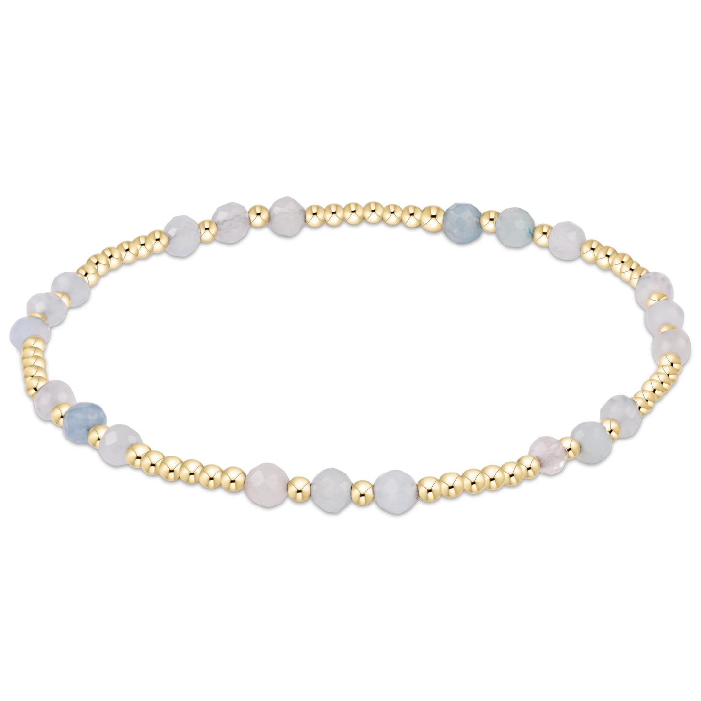joy gem 3mm bracelet - aquamarine