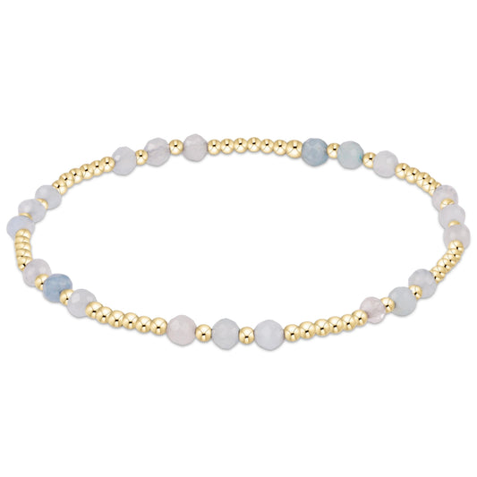 joy gem 3mm bracelet - aquamarine