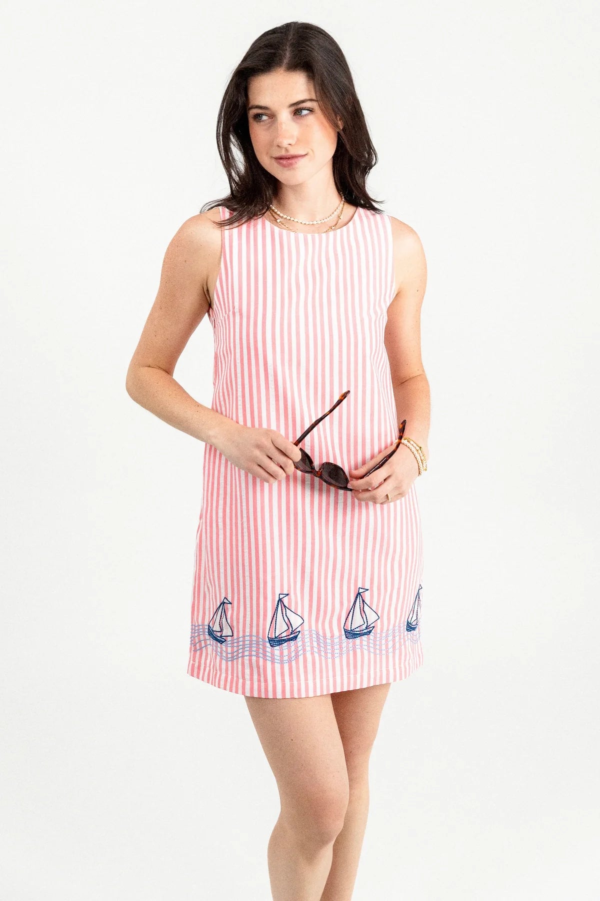 Pink Stripe Regatta Shift Dress