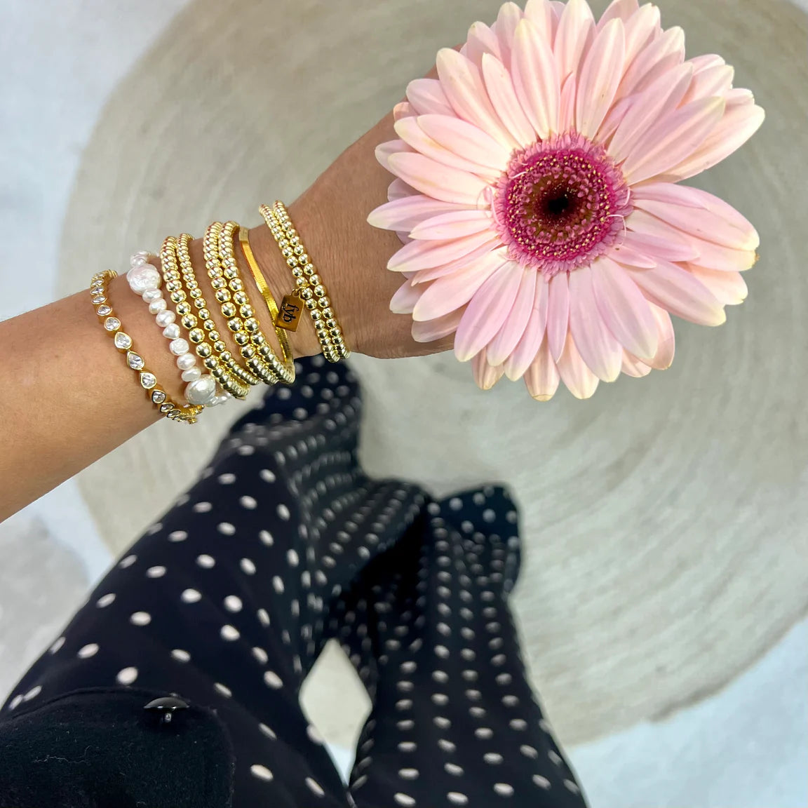 Mini Gold Staple Bracelet