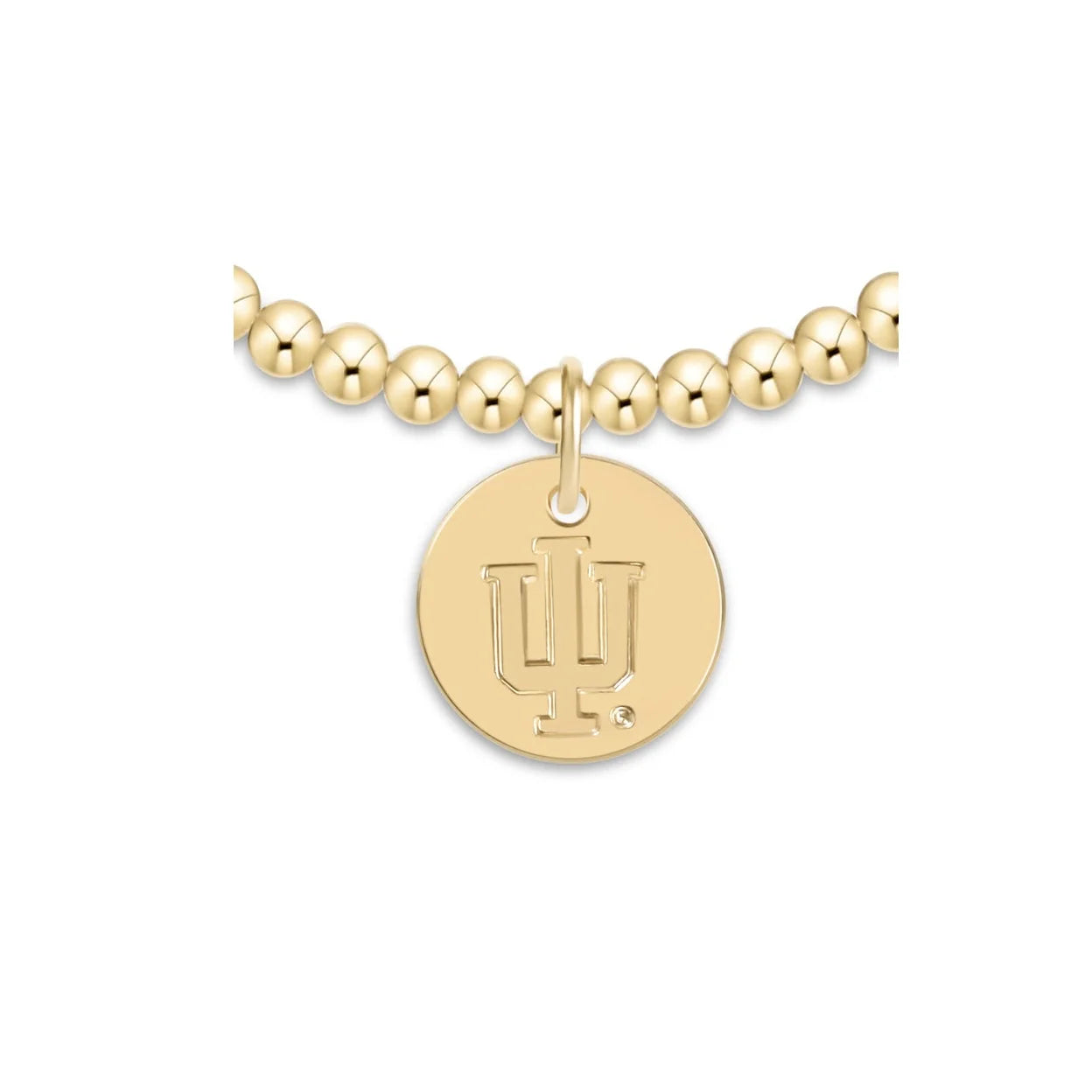 ecollegiate classic gold 3mm bracelet - indiana university disc