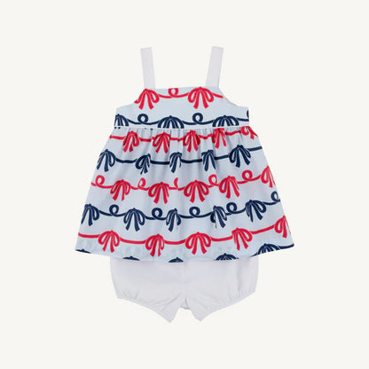 Idabelle Bloomer Set - Brentwood Bows with Worth Avenue White