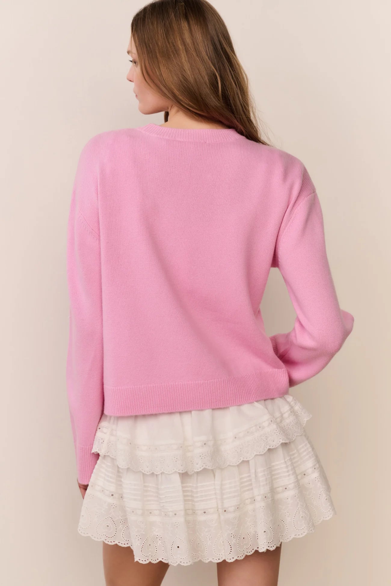 Juna Wool-Cashmere Heart Pullover- Gumball