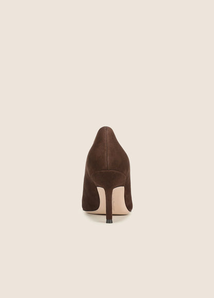 The Zoe Pump - Coffee Bean Suede
