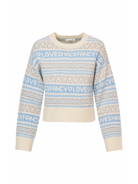 Emberly Wool Fair Isle Pullover - Winter Haze