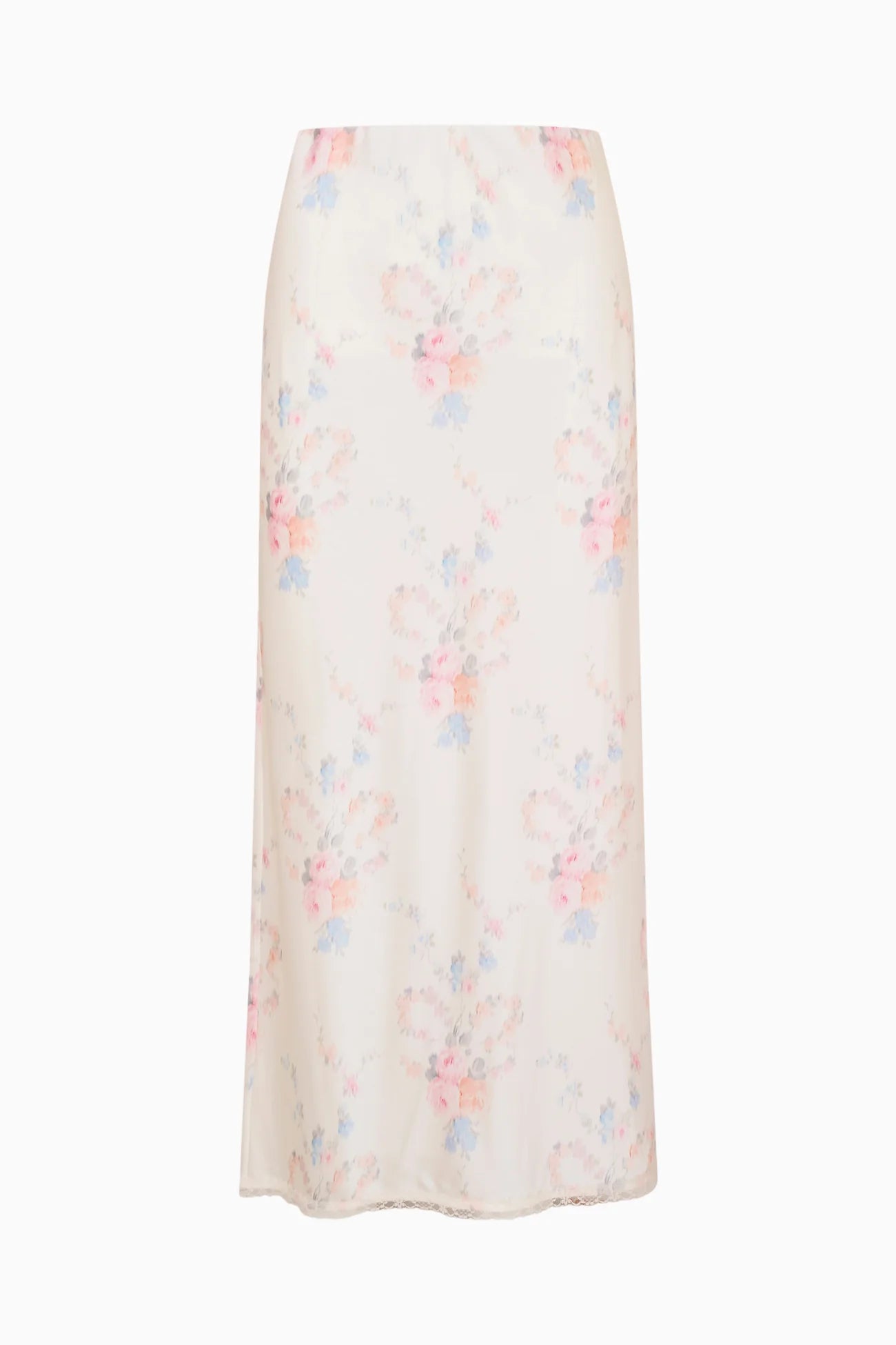Kalo Floral Bow Print Slip Skirt - Candied Sugar
