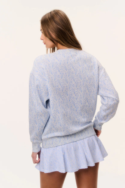 Palo Tennis Print Pullover - Blue Serve
