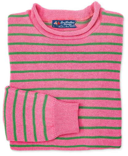 Beach Rose Stripe Rollneck Sweater