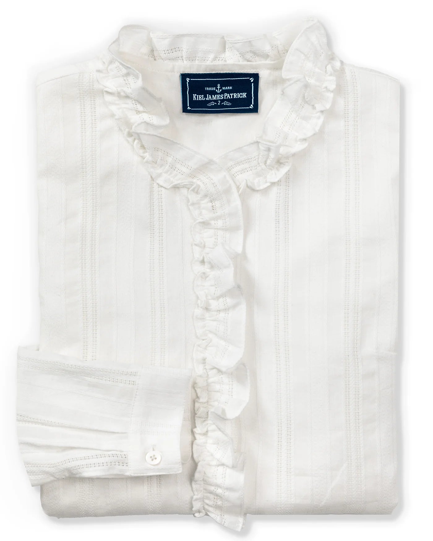 Harrington Ruffle Shirt - White