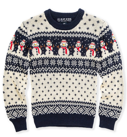 Snowman Fair Isle Kids Sweater
