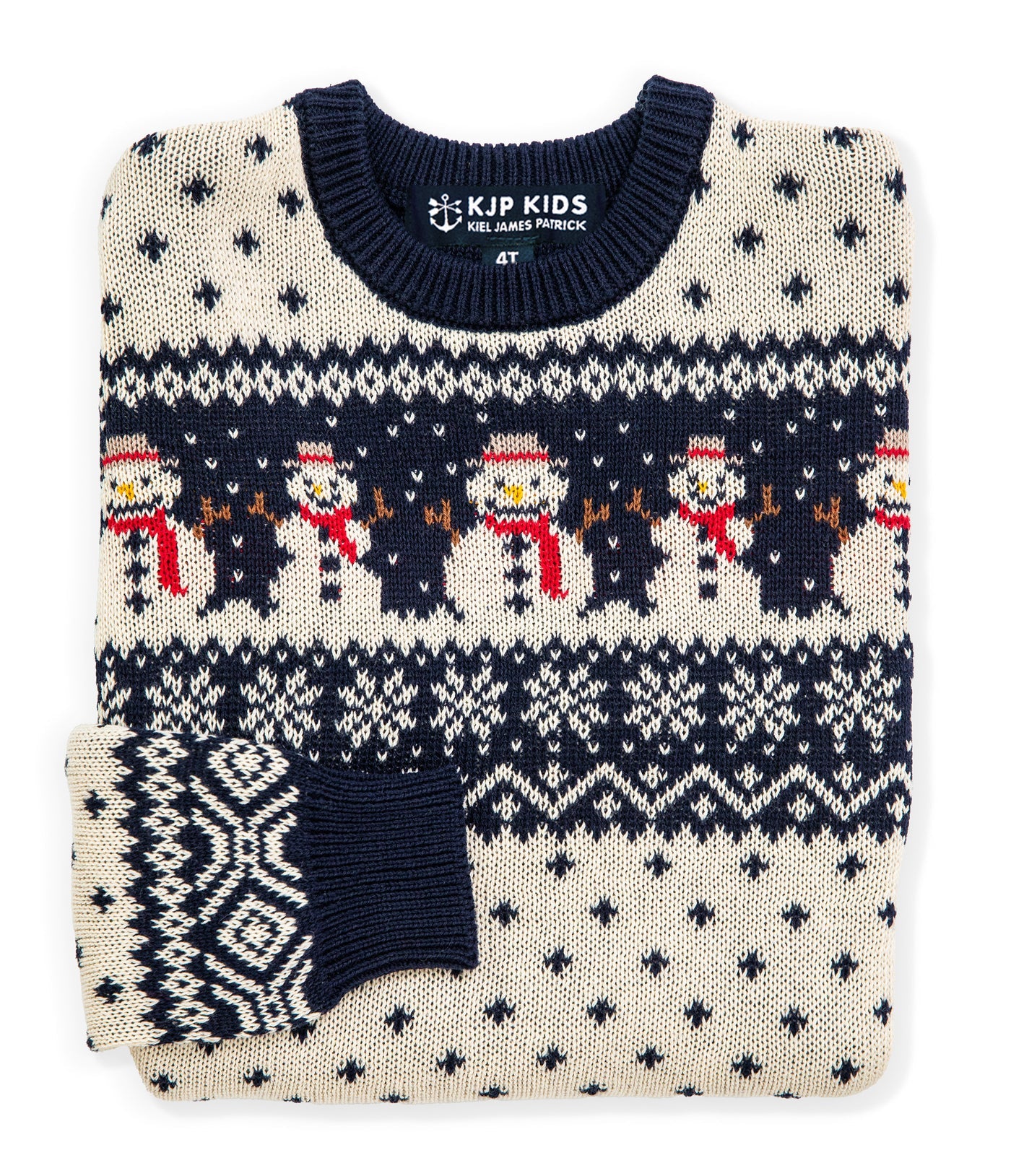 Snowman Fair Isle Kids Sweater