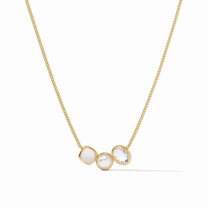 Kaleidoscope Delicate Necklace - Iridescent Clear Crystal