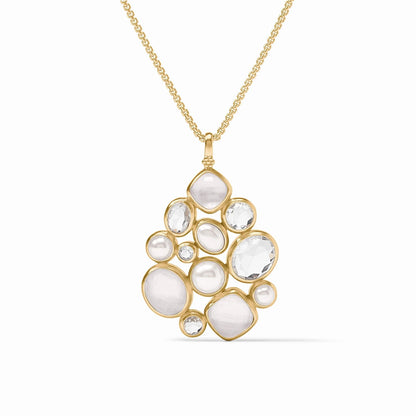 Kaleidoscope Statement Pendant - Iridescent Clear Crystal