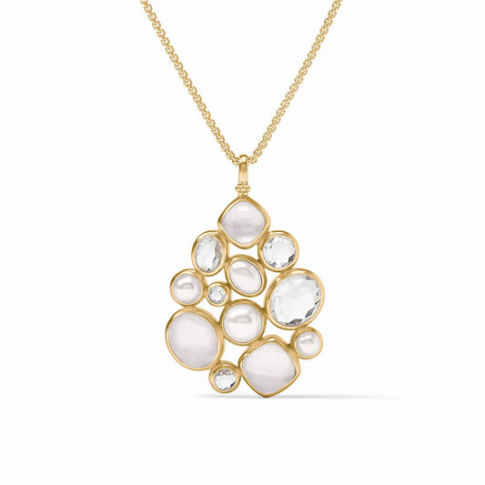 Kaleidoscope Statement Pendant - Iridescent Clear Crystal