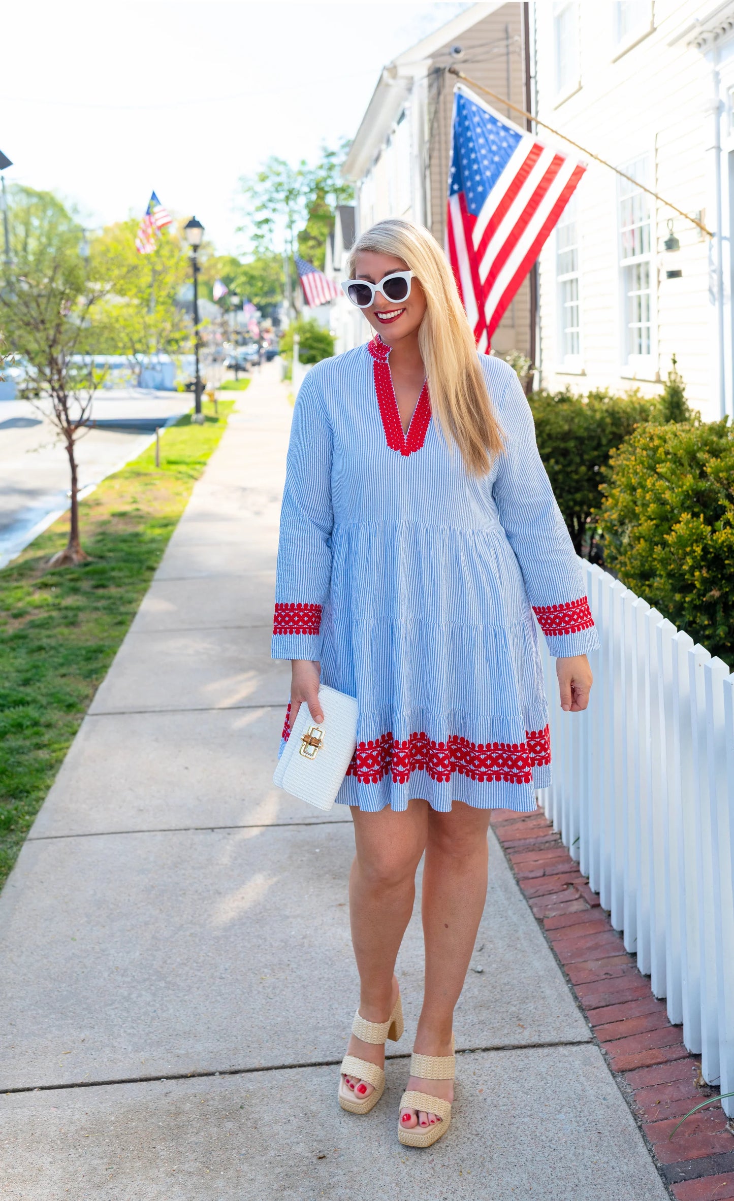 The Chatham Seersucker Fit & Flare Dress