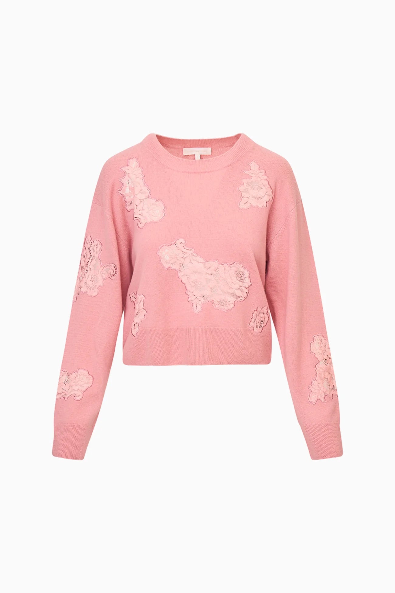 Lazuli Cashmere & Lace Sweater - Quartz