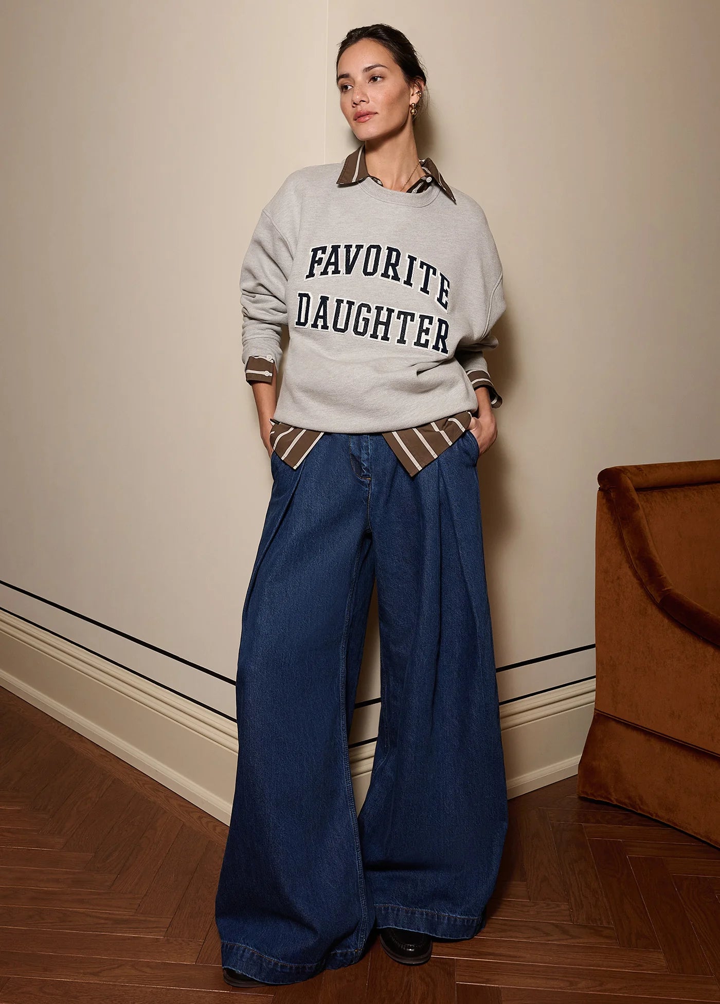 The Denim Pleats for Days Pant - Dark Sea