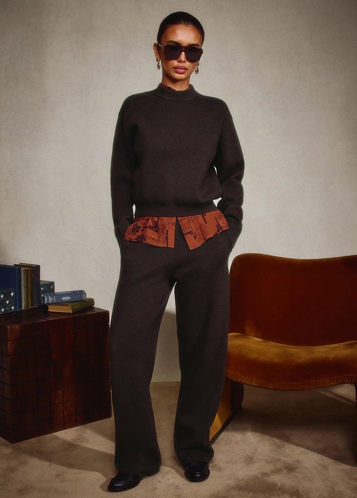 The Fatigue Sisters Wide Leg Pant - Espresso