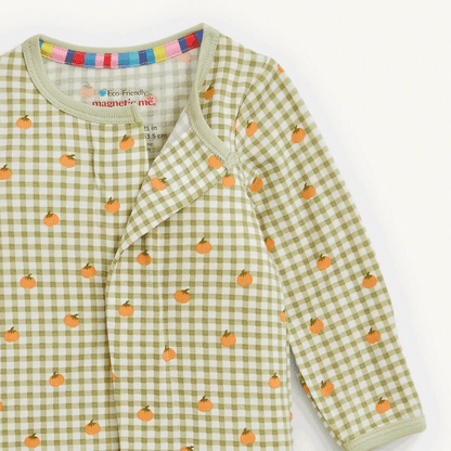 Pumpkin Plaid Modal Magnetic Footie