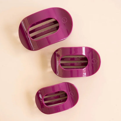 Mulberry Medium Flat Round Hair Clip