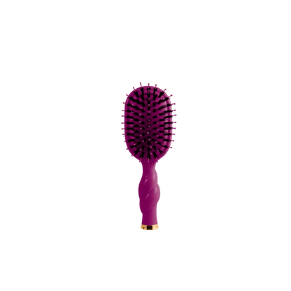 Mini Boar Bristle Hair Brush - Mulberry