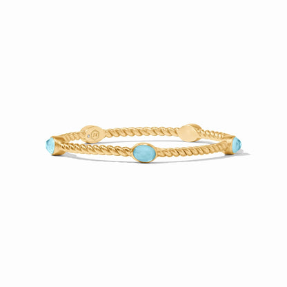 Nassau Stone Bangle- Iridescent Capri Blue