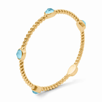 Nassau Stone Bangle- Iridescent Capri Blue