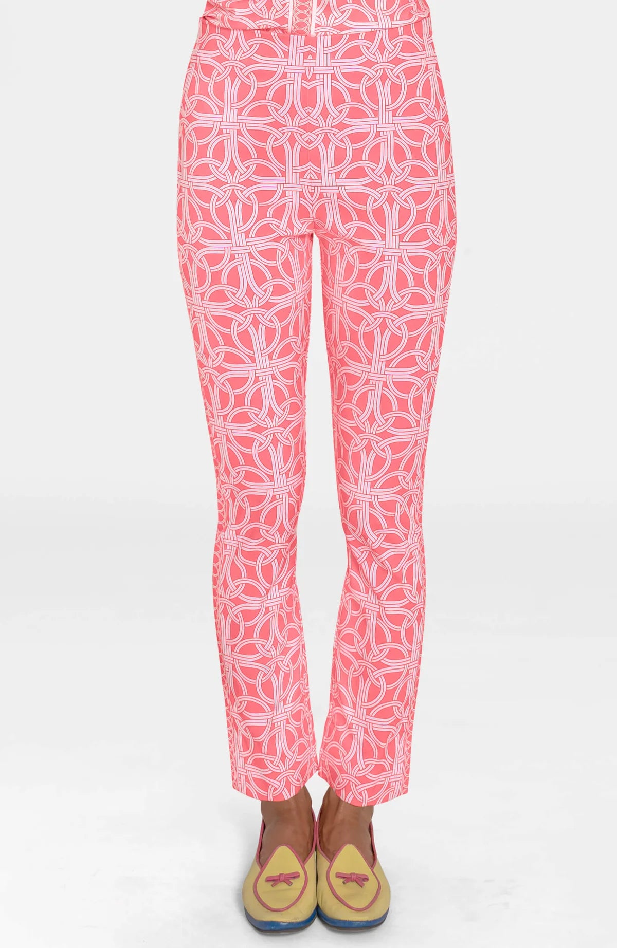 Gripeless Pull On Pants - Ring Toss in Melon