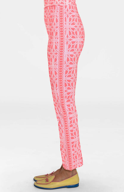 Gripeless Pull On Pants - Ring Toss in Melon