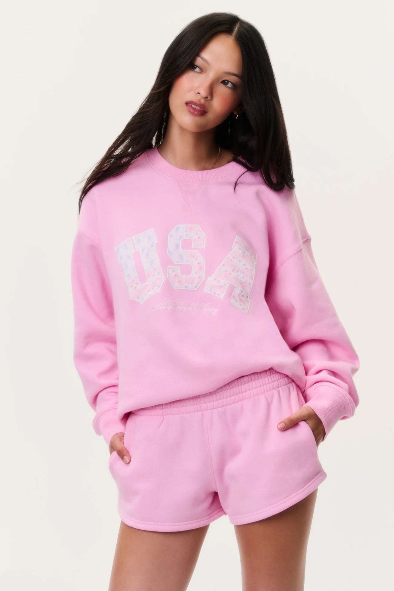 Ellowynn USA Fleece Shorts - Sunbeam Pink