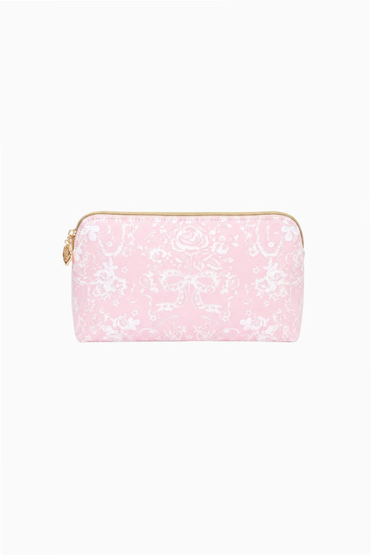 Toile Print Small Travel Pouch - Ballet Shimmer