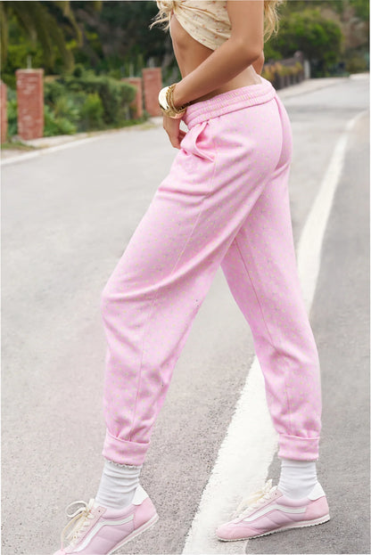 Lolana Sweatpant - Polaroid Rose