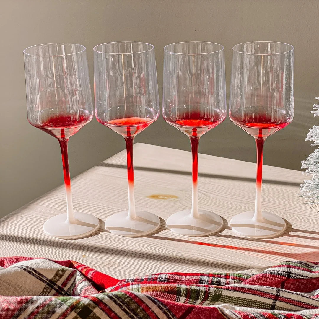 Peppermint Wine Glass - Set of 4