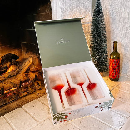 Peppermint Wine Glass - Set of 4