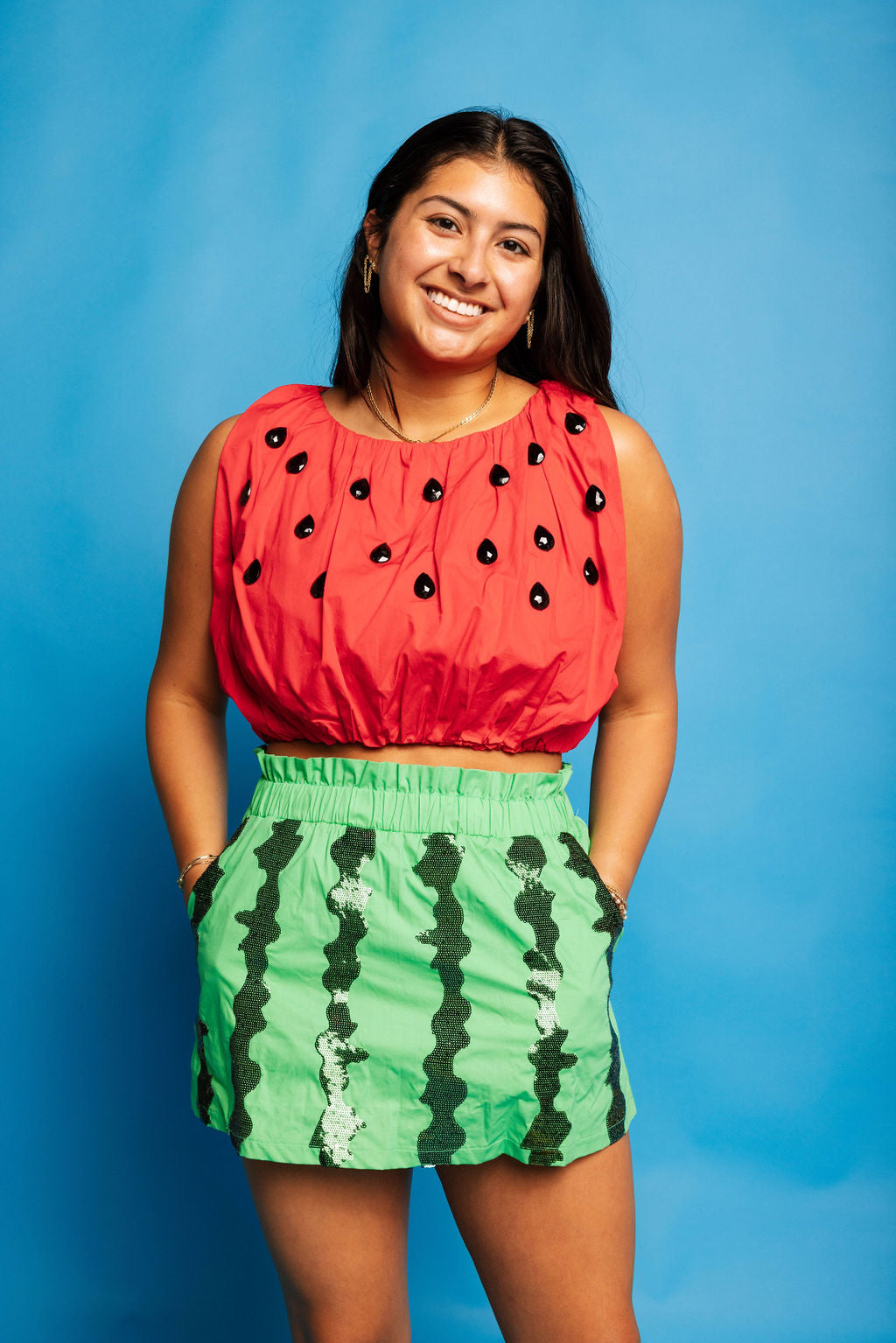 Red Bubble Watermelon Seed Top