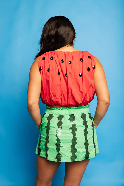 Red Bubble Watermelon Seed Top