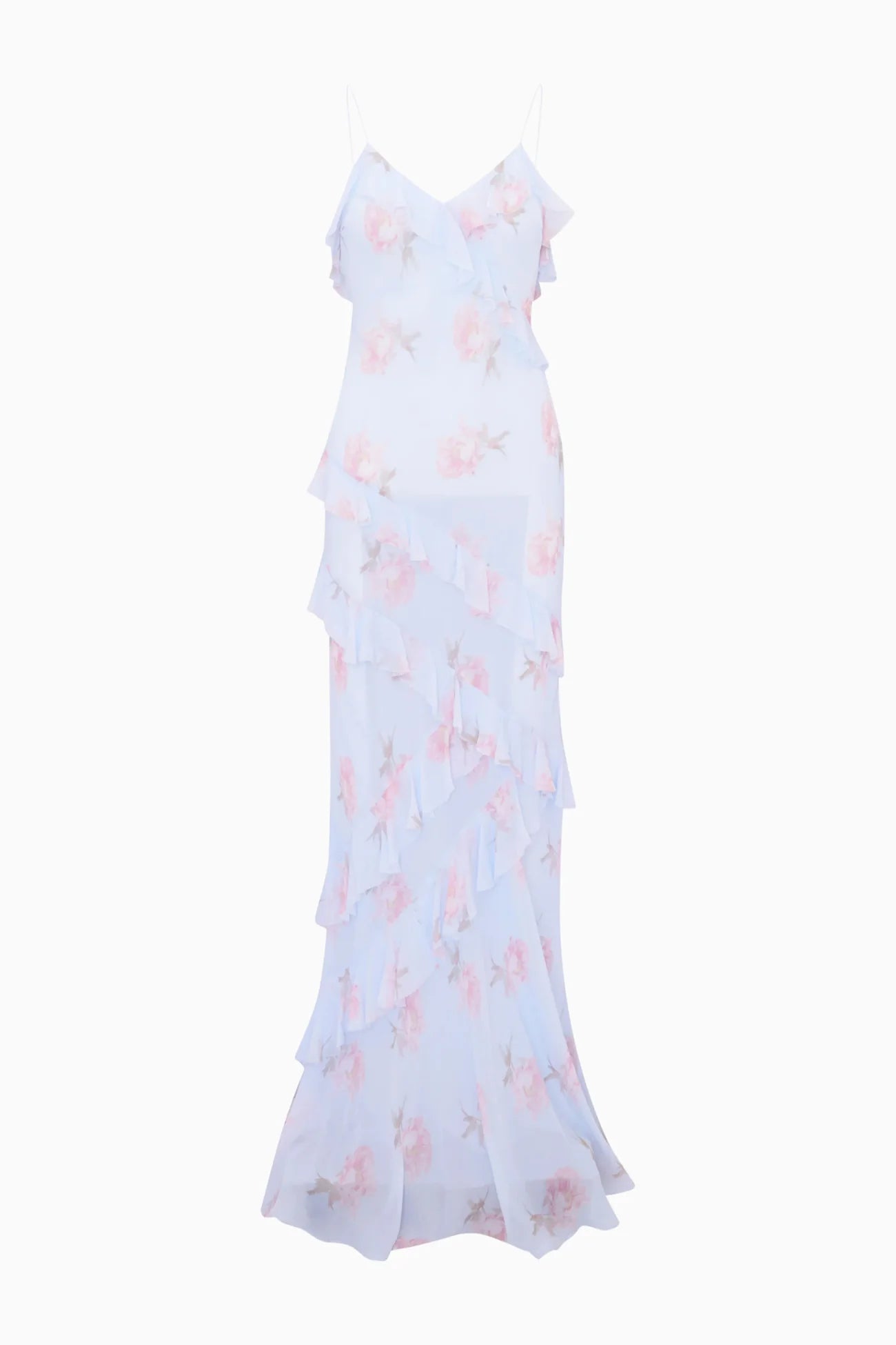 Rialto Floral Chiffon Maxi Dress - Blue Roan