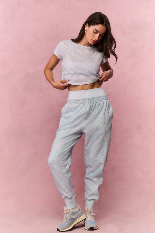 Sweetheart Lolana Cotton Sweatpants - Chapparal Blue