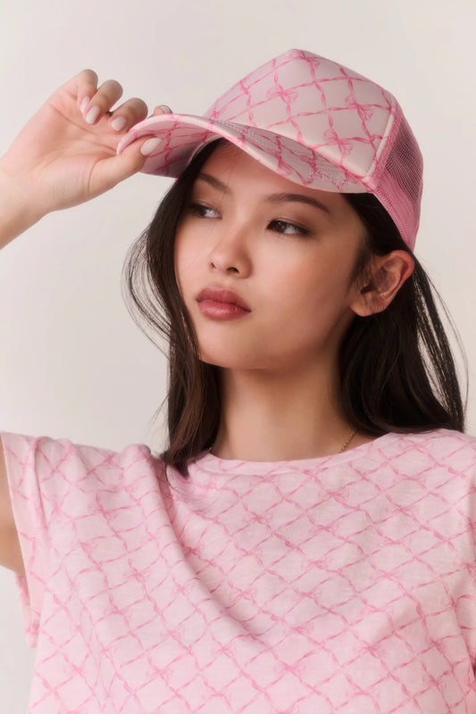 Sweetheart Joni Trucker Hat - Pink Peppermint